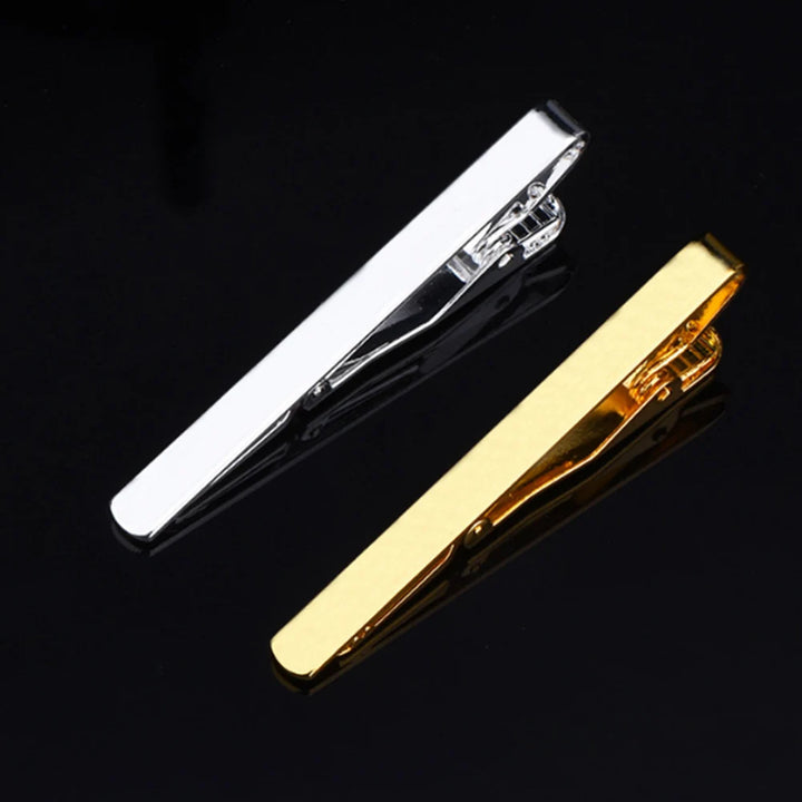 New 53mm*5mm Men Stainless Steel Tie Clip Bar Brooch Clasp Chic Fashion Solid Color Slim Collar Useful Neck Tie Pin