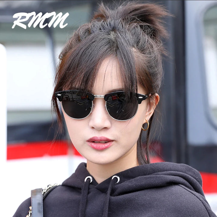 New Fashion Semi Rimless Sunglasses Men Women Brand RMM Designer Half Frame Sun Glasses Classic UV400