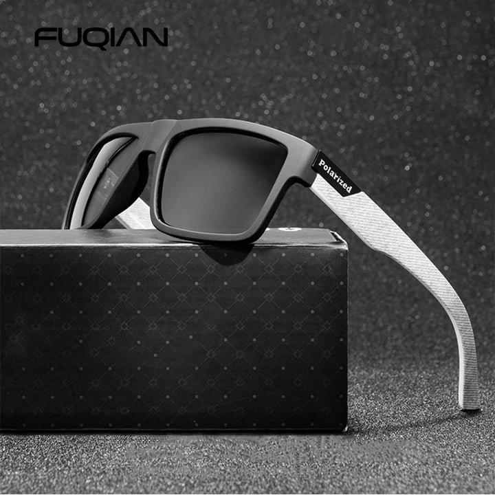 Fashion Black Polarized Sunglasses Men Women Classic Square