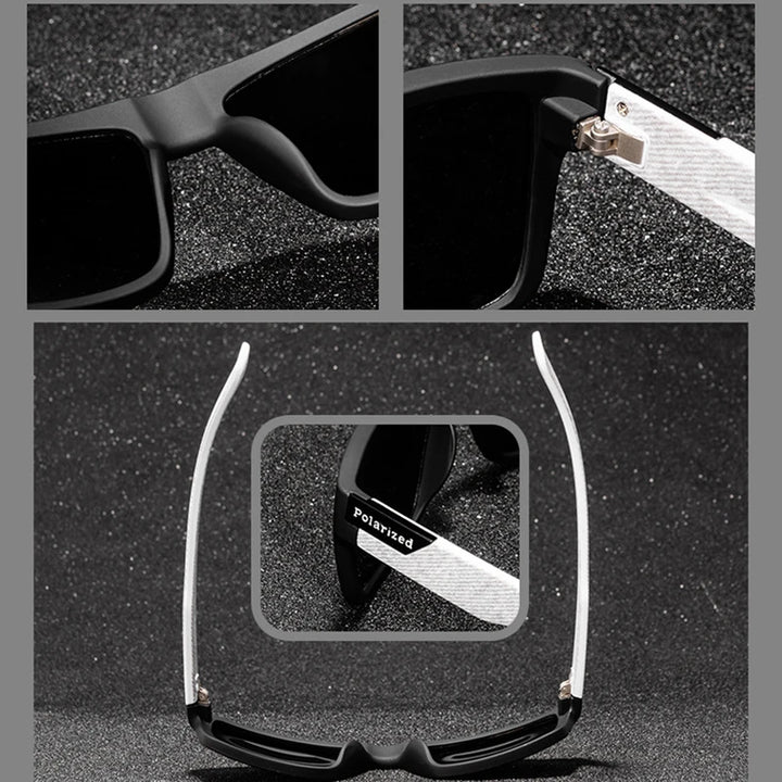 Fashion Black Polarized Sunglasses Men Women Classic Square