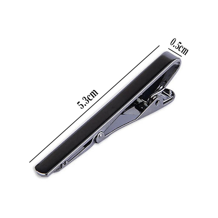 New 53mm*5mm Men Stainless Steel Tie Clip Bar Brooch Clasp Chic Fashion Solid Color Slim Collar Useful Neck Tie Pin