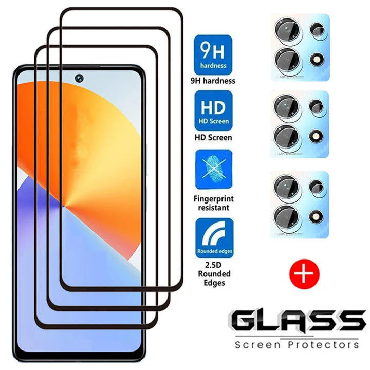 For Infinix Note 30 Pro Glass Infinix Note 30 30i 5G Tempered Glass Full Glue Cover Screen Protector For Note 30 VIP Camera Film