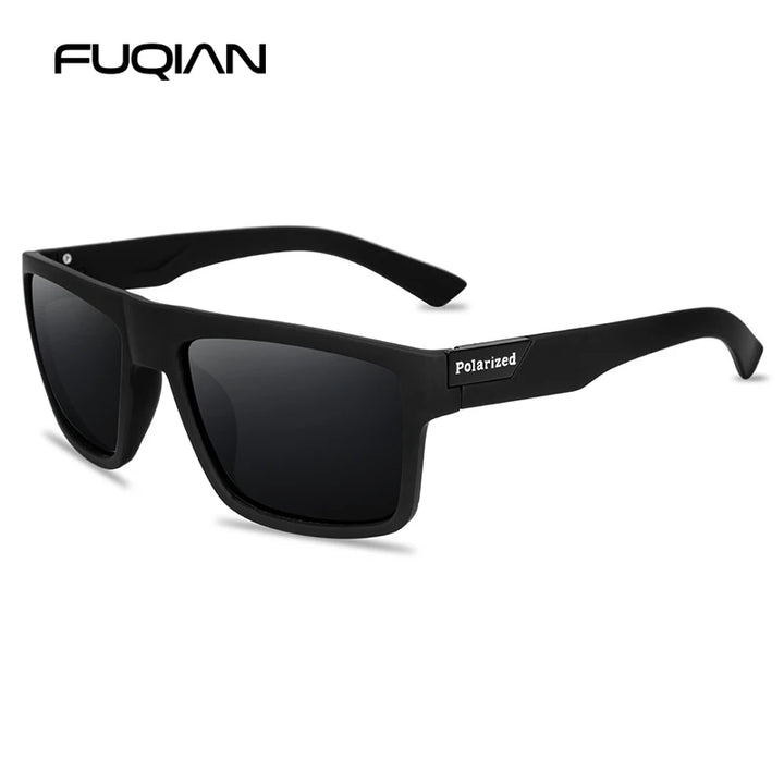 Fashion Black Polarized Sunglasses Men Women Classic Square