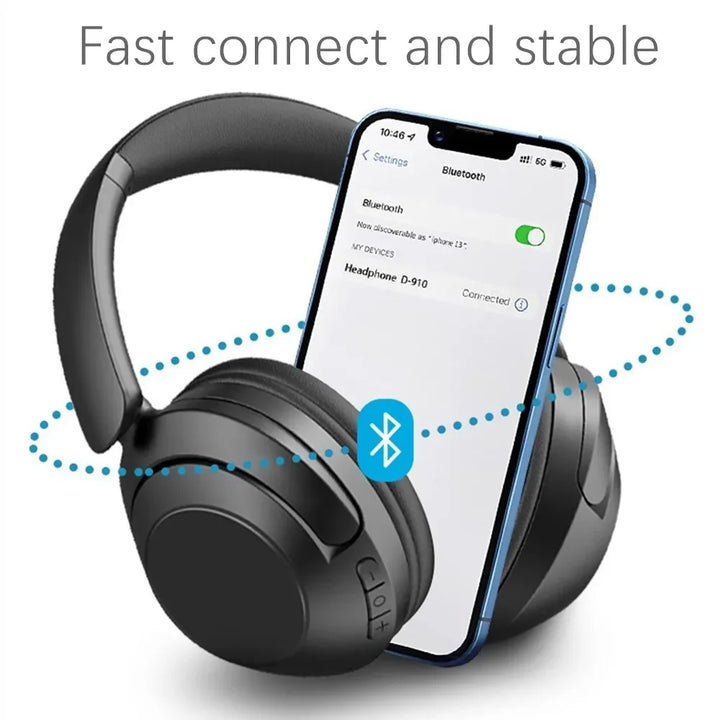 Shoumi 15 Hour Wireless Headset Bluetooth Headphone 5.3 Large TV Earphone Rotate Big Earmuffs with USB Adapter for Television PC