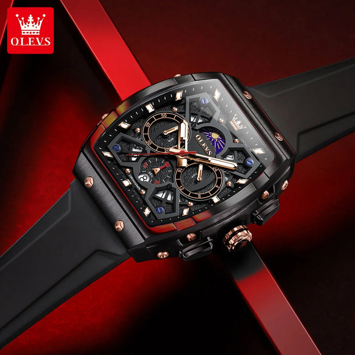 OLEVS Men's Watch Hollow Out Watches Quartz Watch