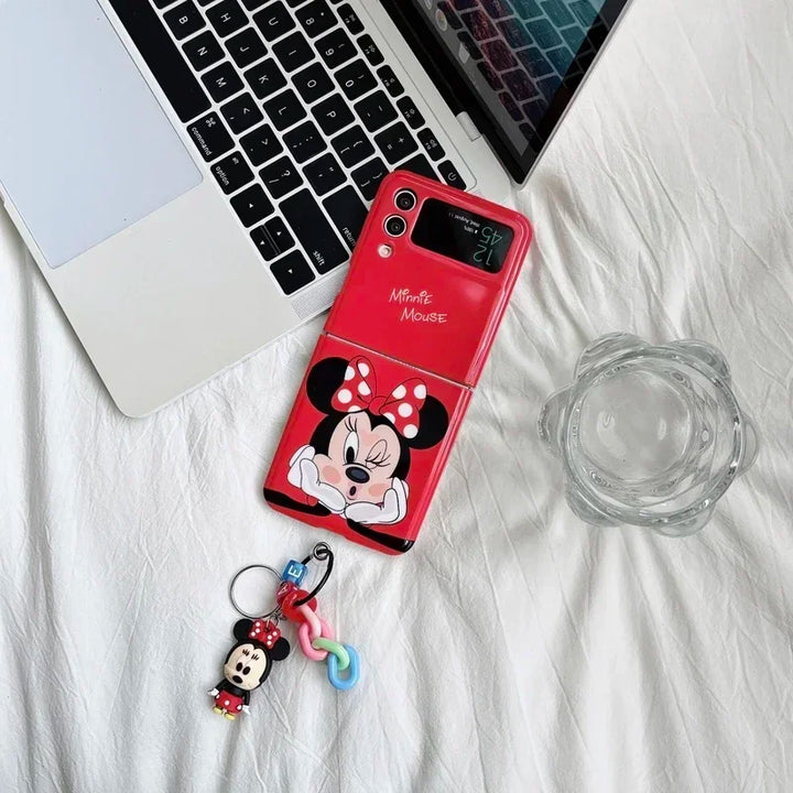 Disney Cartoon Mickey Minnie Mouse Stitch Winnie The Pooh Phone Case for Samsung Galaxy Z Flip 6 3 4 5 5G Hard Back Cover Funda