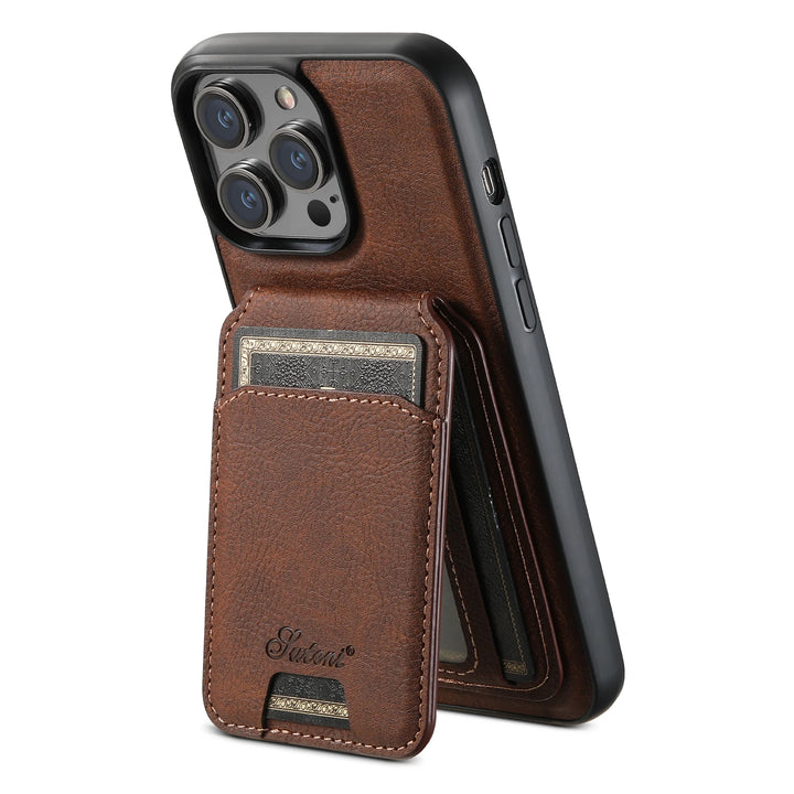 Magnetic Stand Leather Phone Case For Iphone 13 12 14 15 Pro Max 15Plus Wallet Holder Phone Cover For Samsung S22 S23 Ultra Plus