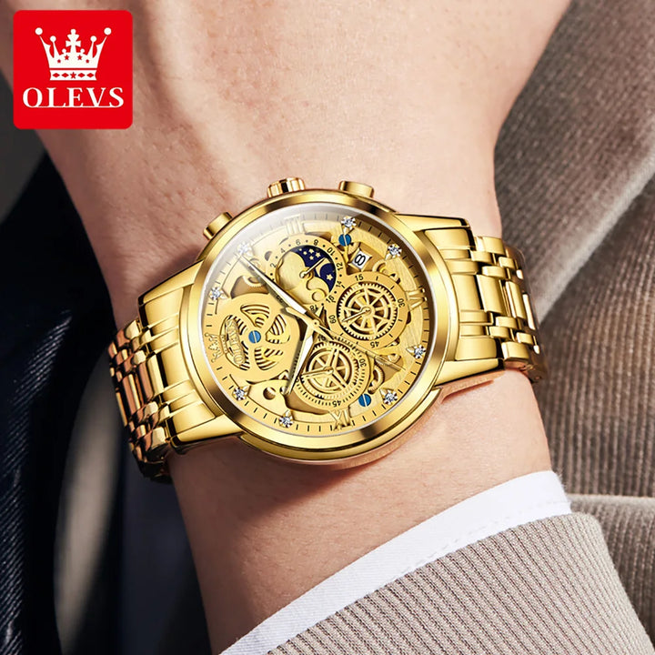 OLEVS Top Brand Men's Watches Luxury Waterproof Quartz Watch For Men