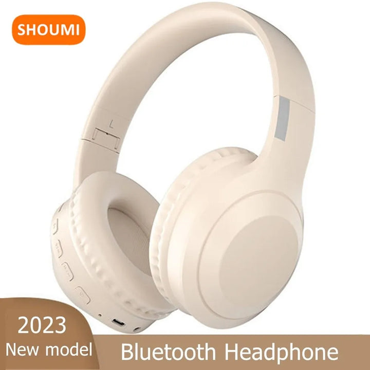 Shoumi Bluetooth Headphones with Hifi Sound Earphone Fold Headset Bass Support SD Card Mp3 Player with Mic for Mobile Music Game