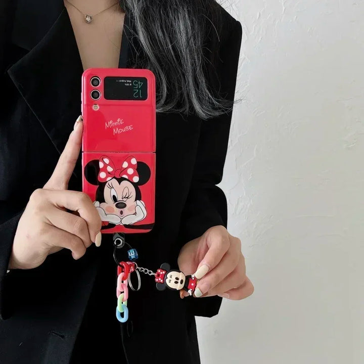 Disney Cartoon Mickey Minnie Mouse Stitch Winnie The Pooh Phone Case for Samsung Galaxy Z Flip 6 3 4 5 5G Hard Back Cover Funda