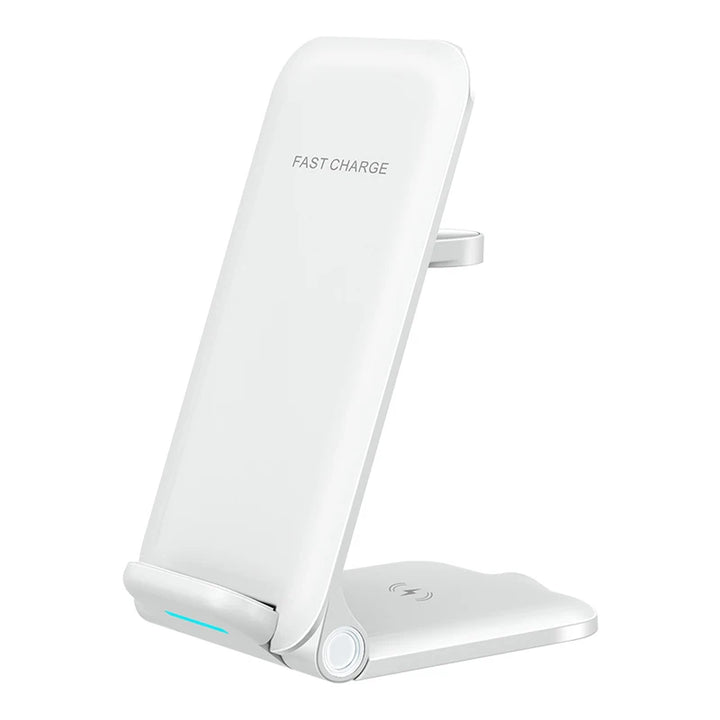 GTIMLMC 3 in 1 Wireless Charger Foldable 3in1 Phone Stand 15W Fast Charging Station for iPhone 15 Samsung Galaxy S24 Xiaomi 14