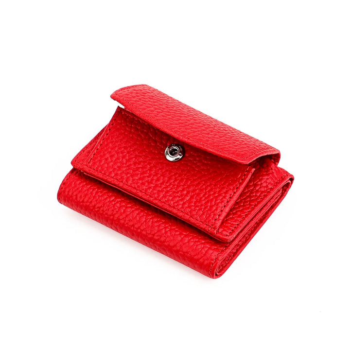 New RFID Short Women Wallets Genuine Cow Leather Card Holder Brand Female Purse Coin Pocket Small Wallet For Girls