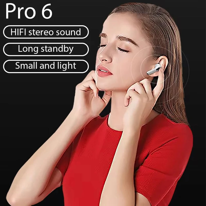 Air Pro 6 TWS Wireless Bluetooth For Apple iPhone 15 14 13 11 Pro Max Earphones Pods Earbuds Earphone Headset Android Headphone