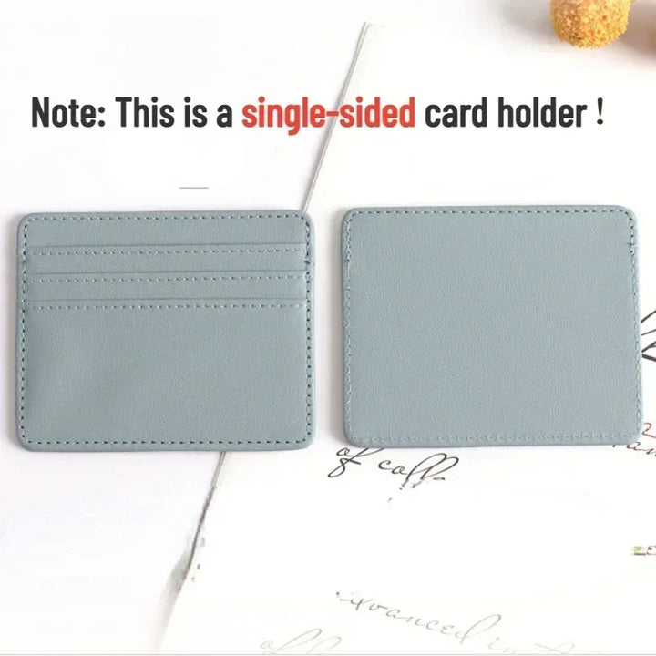 1Pc Pu Leather ID Card Holder Candy Color Bank Credit Wallet Multi Slot Slim Card Case Wallet Women Men Business Card Cover