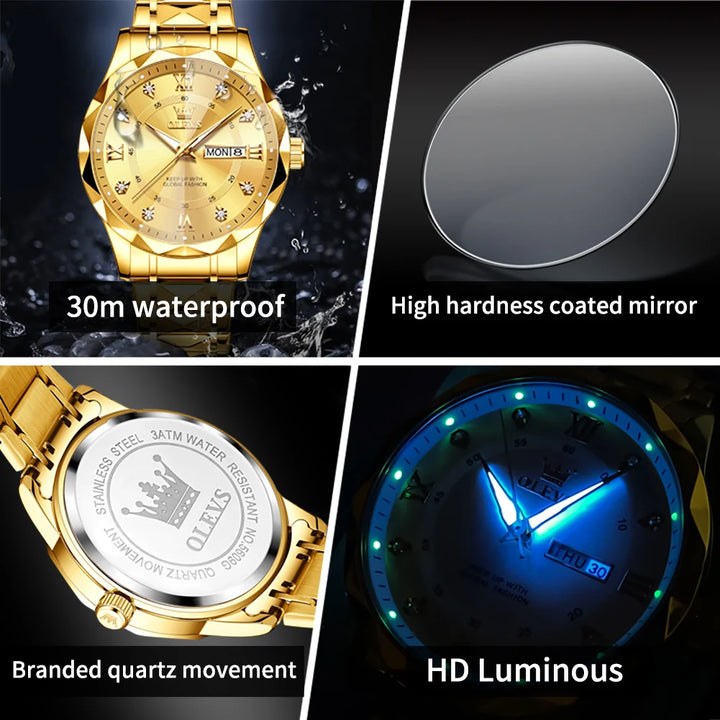 OLEVS Top Brand Men's Watches Fashion Dress Original