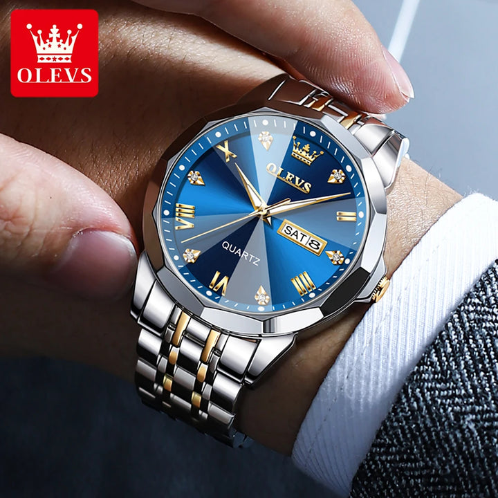 OLEVS Men's Watches Rhombus Mirror Original