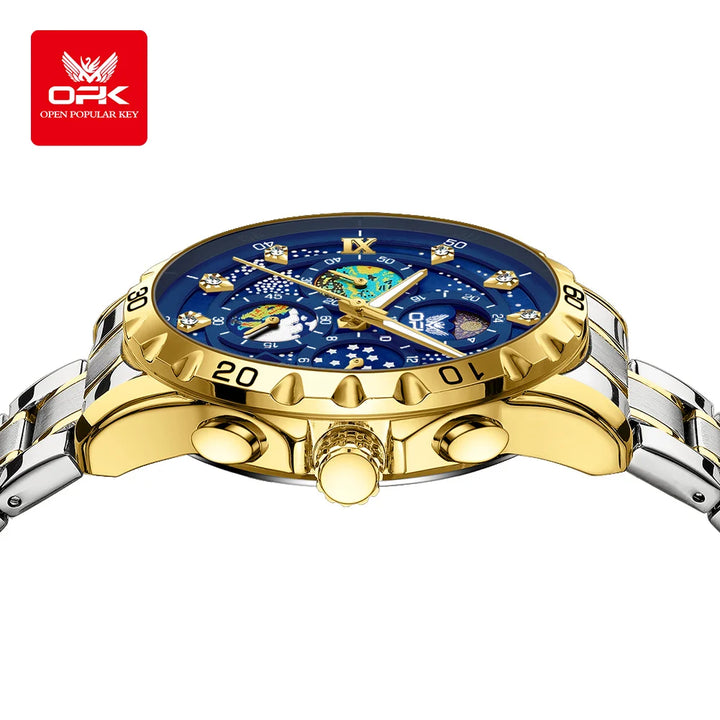 Men's Quartz Watch – Original, Waterproof & Luminous with Zircon Scale