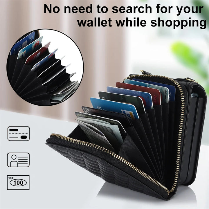 Multi-functional Crossbody Leather Zipper Wallet Cards Solt Case For Samsung Galaxy Z Flip 5 4 3 5G Cover Long Rope Lanyard Card