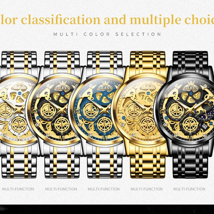 OLEVS Top Brand Men's Watches Luxury Waterproof Quartz Watch For Men