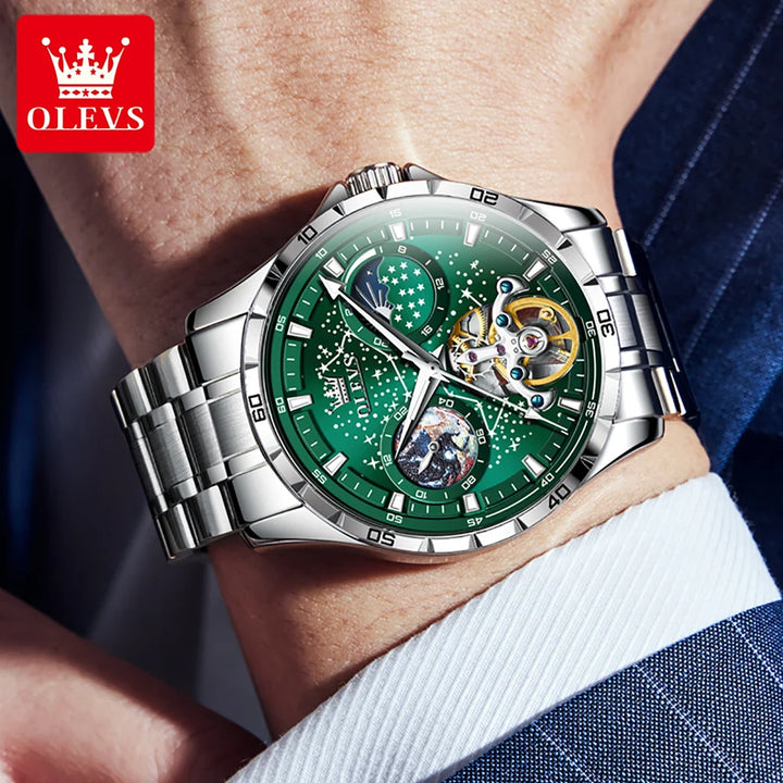 OLEVS Automatic Mechanical Watch for Men Starry Sky