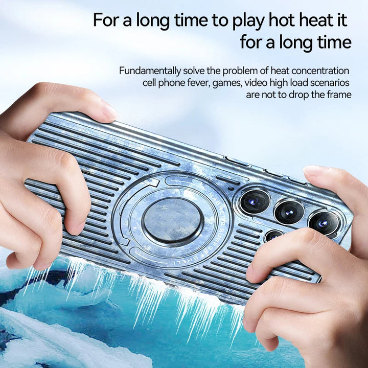 Magnetic Stand Phone Case For Samsung S23 Ultra Plus Ultra Thin Heat Dissipation Holder Phone Cover For Iphone 12 13 14 Pro Max