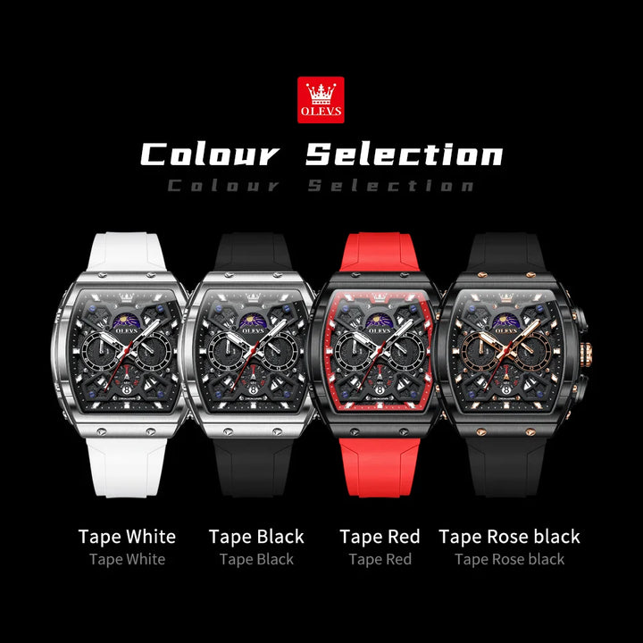 OLEVS Men's Watch Hollow Out Watches Quartz Watch