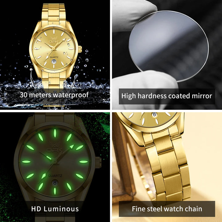 Mens Watch Original Quartz Watch Waterproof Luminous Stainleess