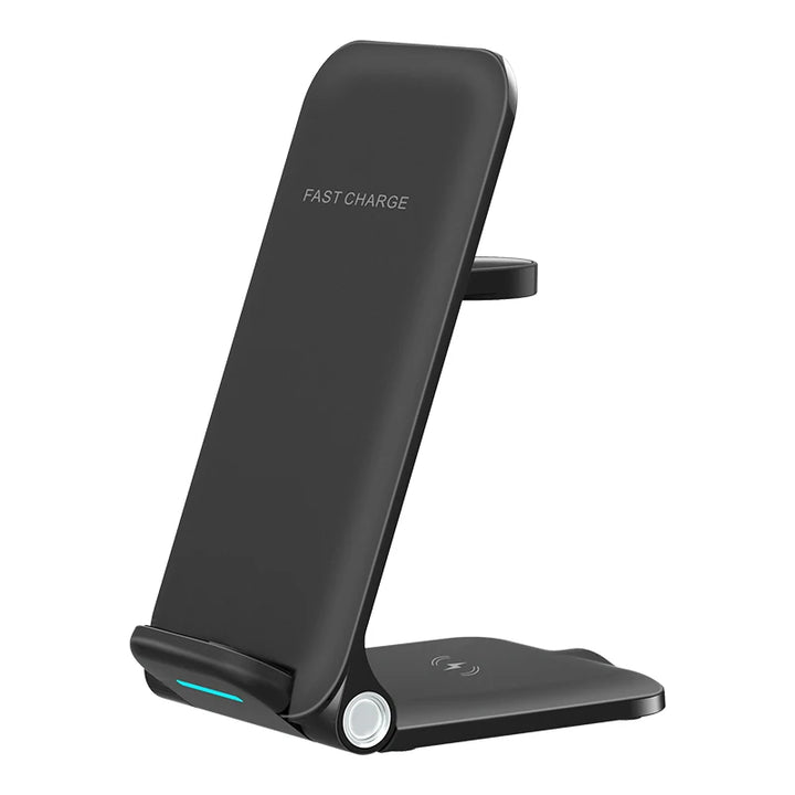 GTIMLMC 3 in 1 Wireless Charger Foldable 3in1 Phone Stand 15W Fast Charging Station for iPhone 15 Samsung Galaxy S24 Xiaomi 14