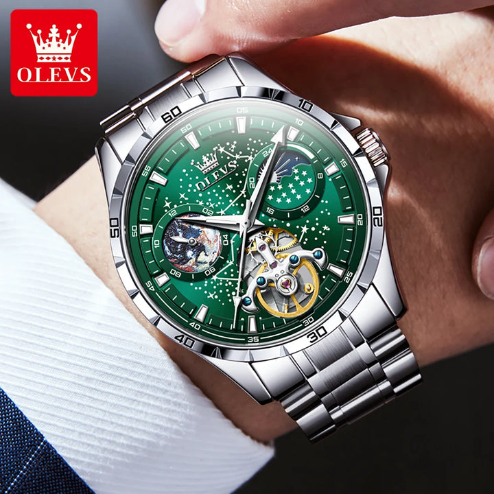 OLEVS Automatic Mechanical Watch for Men Starry Sky