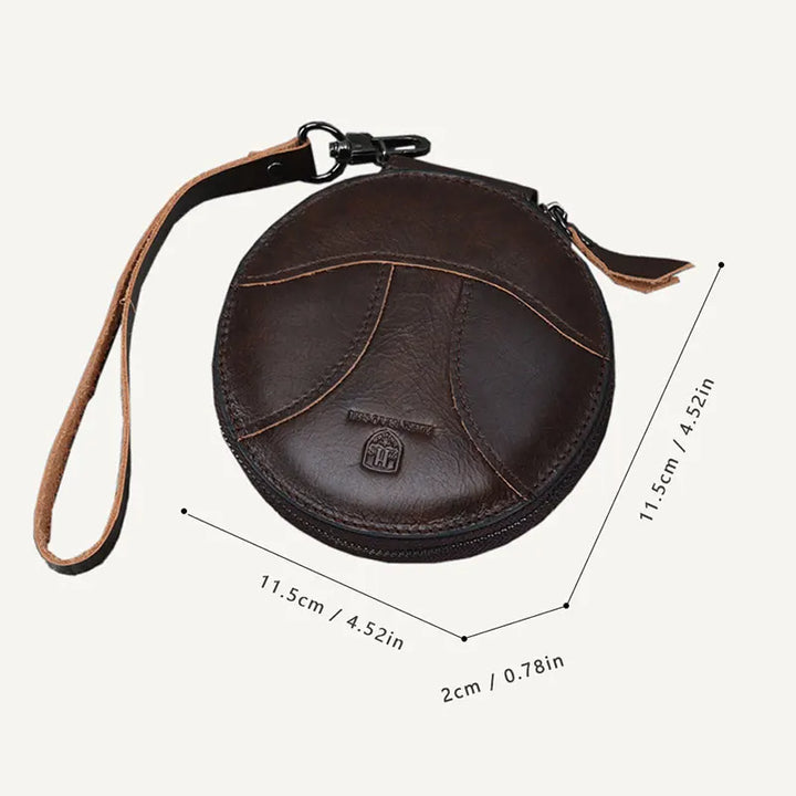 New Round Women Wallets Genuine Leather Cute Retro Zipper Mini Ladies Wallet Bag High Quality Coin Pocket Female Purses