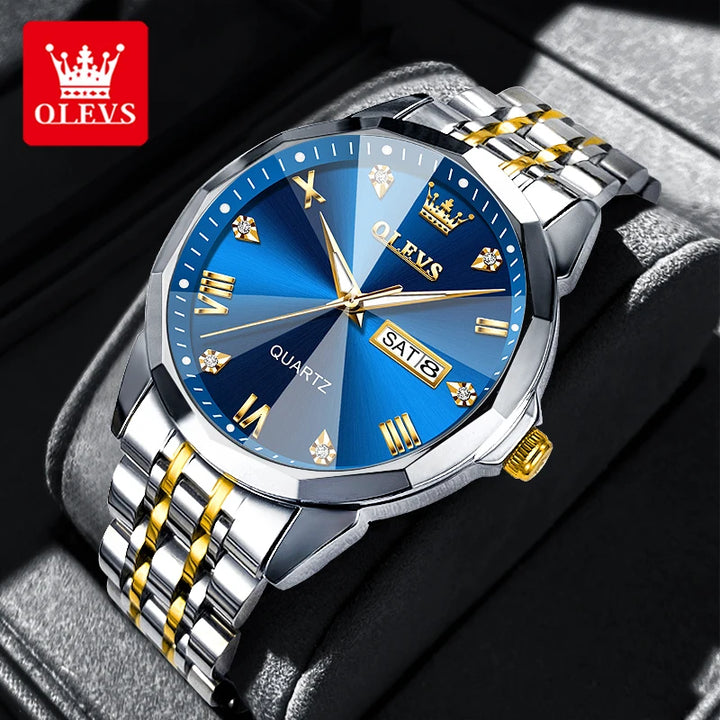 OLEVS Men's Watches Rhombus Mirror Original