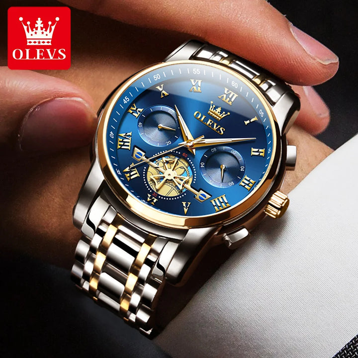 OLEVS Watch for Men Luxury Multifunction Waterproof Luminous