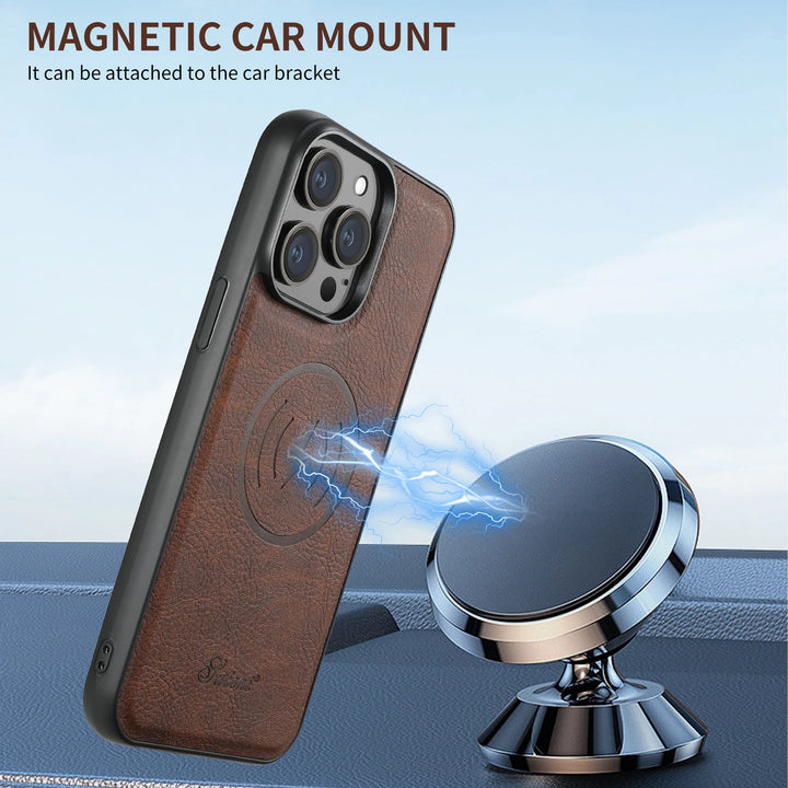 Magnetic Stand Leather Phone Case For Iphone 13 12 14 15 Pro Max 15Plus Wallet Holder Phone Cover For Samsung S22 S23 Ultra Plus