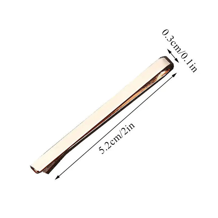 New 53mm*5mm Men Stainless Steel Tie Clip Bar Brooch Clasp Chic Fashion Solid Color Slim Collar Useful Neck Tie Pin