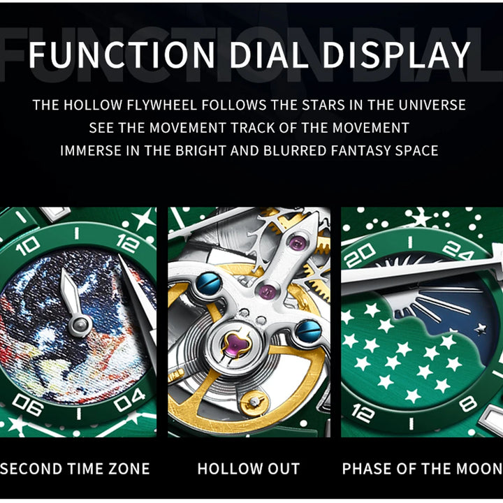 OLEVS Automatic Mechanical Watch for Men Starry Sky