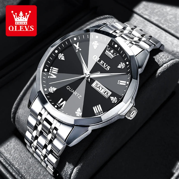 OLEVS Men's Watches Rhombus Mirror Original