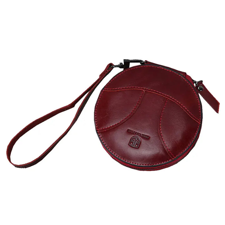 New Round Women Wallets Genuine Leather Cute Retro Zipper Mini Ladies Wallet Bag High Quality Coin Pocket Female Purses