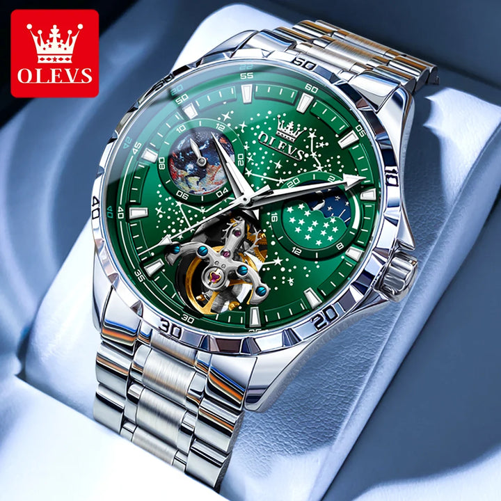 OLEVS Automatic Mechanical Watch for Men Starry Sky