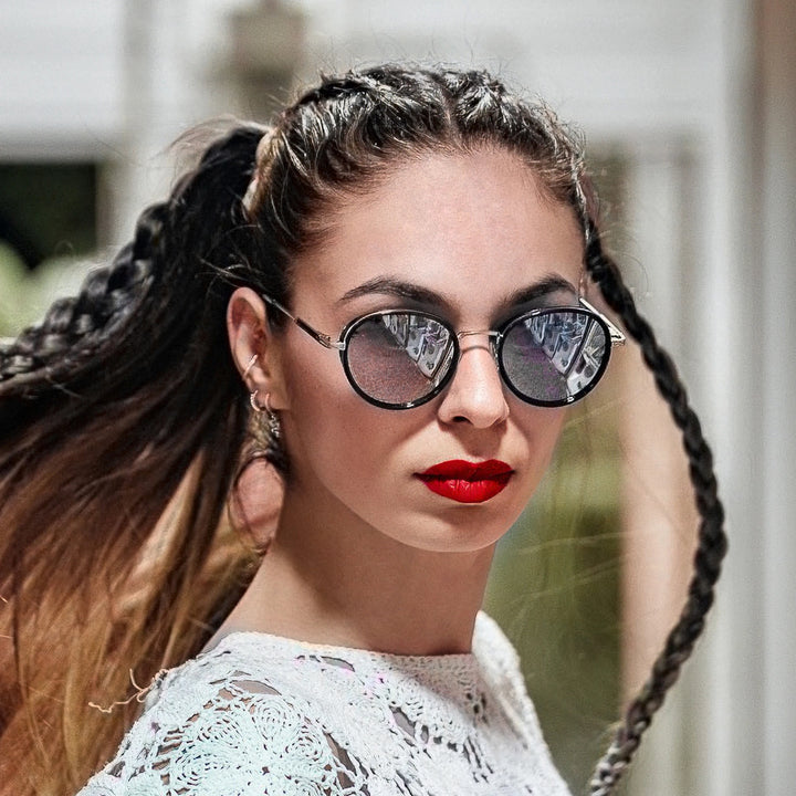 Vintage Sunglasses Round Polarized Fashion Sun Glasses for Women Men Vintage